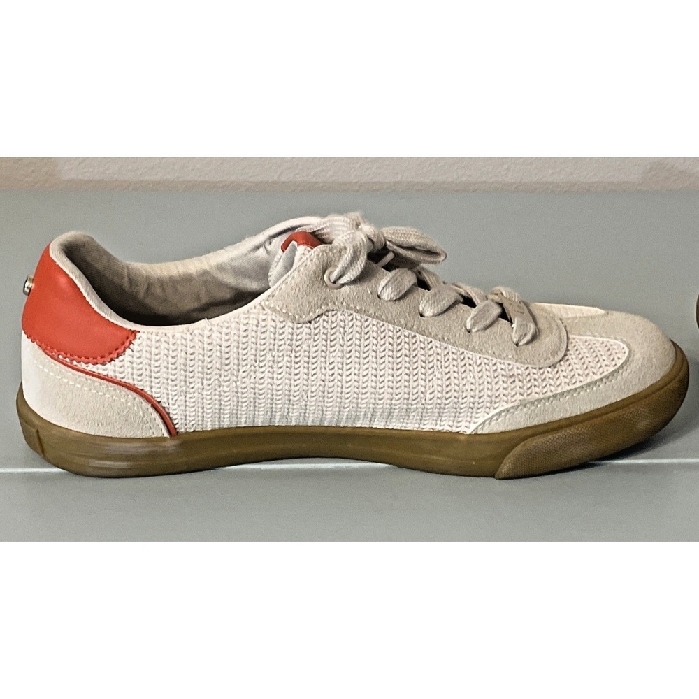 GBG Los Angeles Olimpia Sneakers Women's Size 9M Beige with Orange Accents - Picture 10 of 13